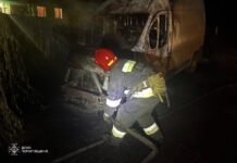 На Чернігівщині вогонь знищив мікроавтобус CITROEN JUMPER