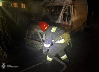 На Чернігівщині вогонь знищив мікроавтобус CITROEN JUMPER
