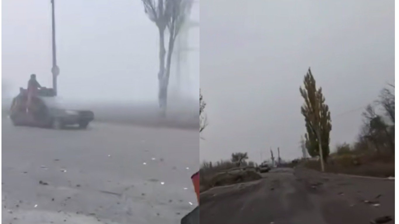 На легковых авто и мотоциклах: в сети показали кадры, как россияне заезжали в Покровск (видео)