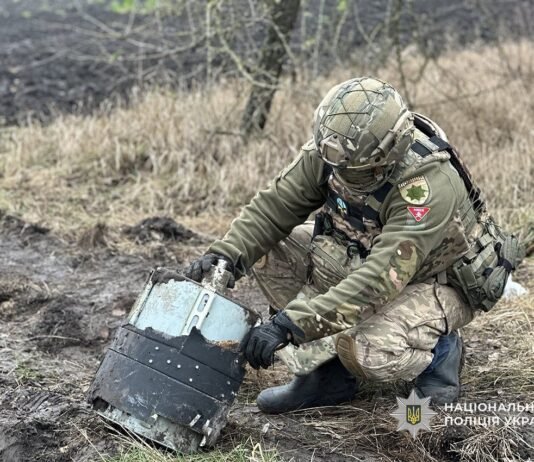 На Чернігівщині знешкодили збитий російський безпілотник з касетними боєприпасами