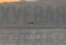 «Шахед» во время удара по Одессе потерял управление и «прыгнул» в море (видео)