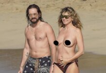 Хайді Клум помітили топлес під час відпочинку на Сен-Бартелемі з Томом Кауліцем