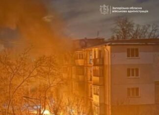 ВС РФ атаковали Запорожье «Шахедами»: в городе вспыхнули несколько пожаров (видео)