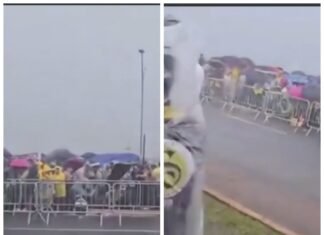 В Бразилии во время митинга в толпу попала молния: десятки пострадавших (видео)