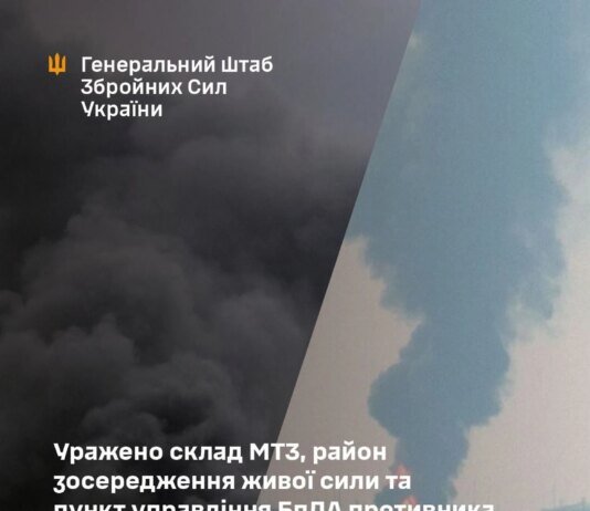 Сили оборони України уразили склад МТЗ, пункт управління БПЛА та райони зосередження військ рф