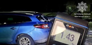 На Чернігівщині під час дії комендантської години поліція зупинила п‘яного водія