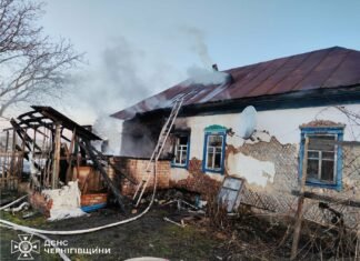 На Чернігівщині внаслідок короткого замикання спалахнув житловий будинок