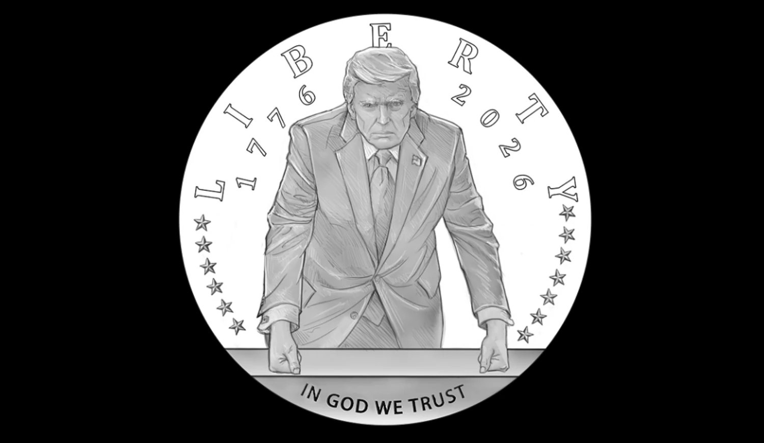 У США випустять золоту монету з портретом Трампа — призначена ним комісія схвалила