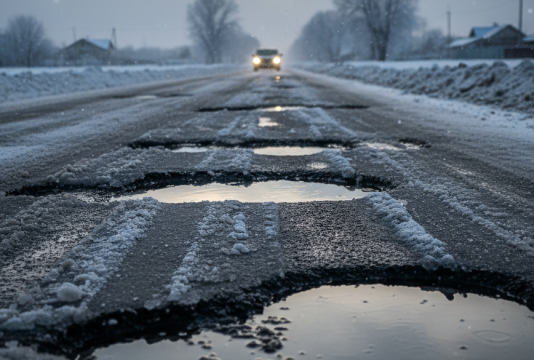 Дороги після морозів: коли почнуть латати ями?