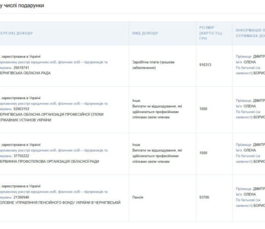 Голова Чернігівської облради Олена Дмитренко задекларувала 3,5 млн. гривень готівки