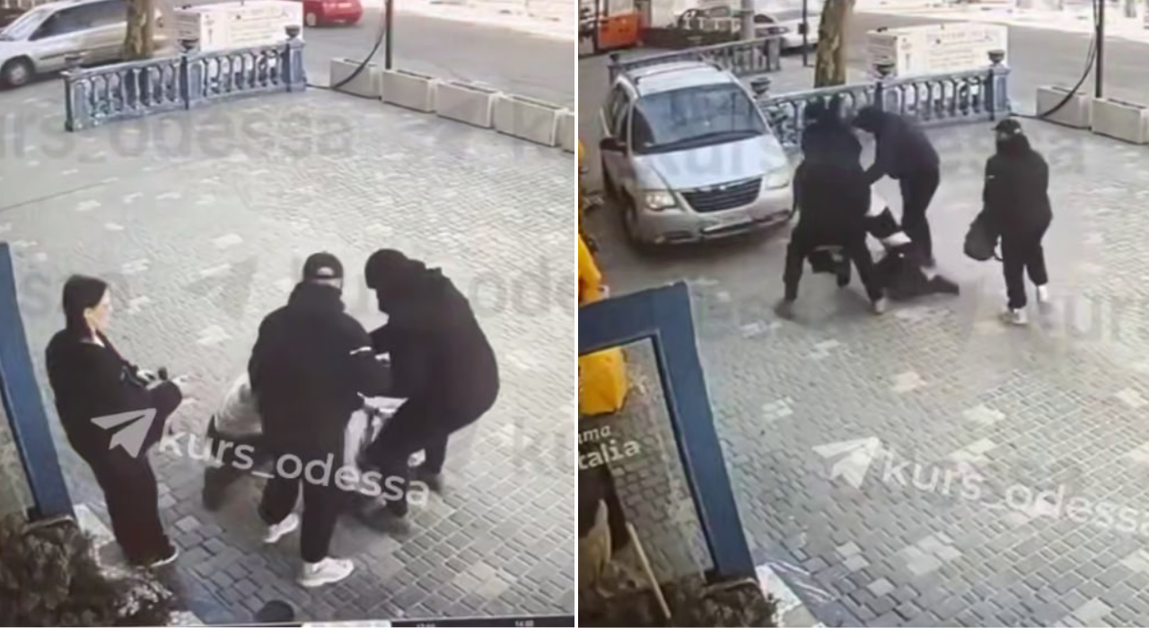 Забрали личные вещи и посадили в авто: в центре Одессы неизвестные похитили мужчину (видео)