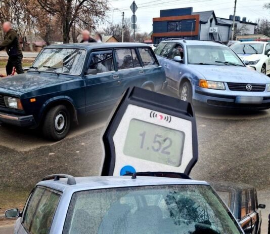 У Чернігові п‘яна їзда завершилася ДТП: водій перевищив норму алкоголю у понад 7 разів