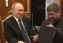 путін підтримав кадирова на новий термін у ролі глави чечні