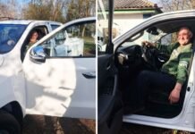 Миколі Матвєєнку, який евакуювався з Чернігівщини на «копійці» разом з 18 курми, півнем і собакою, подарували нову машину