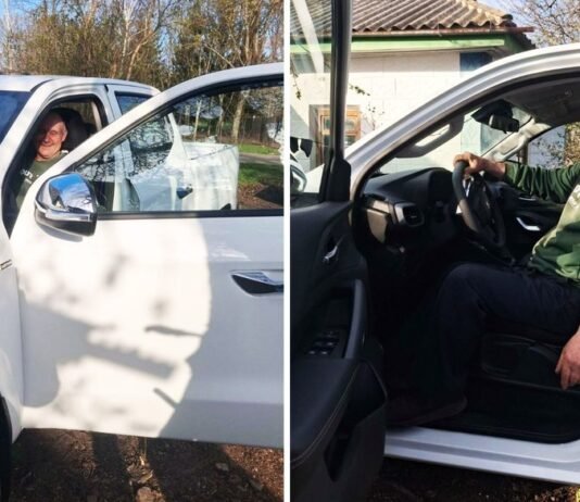 Миколі Матвєєнку, який евакуювався з Чернігівщини на «копійці» разом з 18 курми, півнем і собакою, подарували нову машину