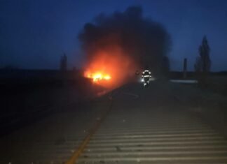 На Чернігівщині впав російський безпілотник: вигоріло п’ять гектарів сухої трави