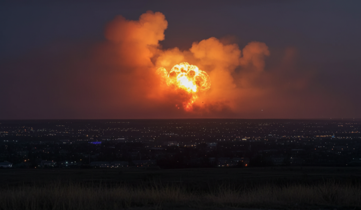 Ночью БпЛА атаковали нефтебазу в Феодосии: после удара загорелись два резервуара, — соцсети