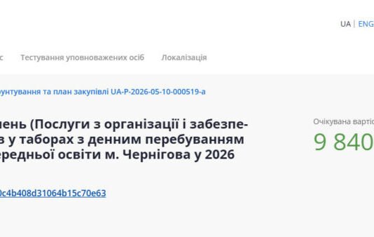 Чернігівська міськрада виділяє на харчування учнів у денних таборах майже 10 млн. грн.