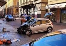 В Италии авто на огромной скорости врезалось в толпу людей, водитель схватился за нож