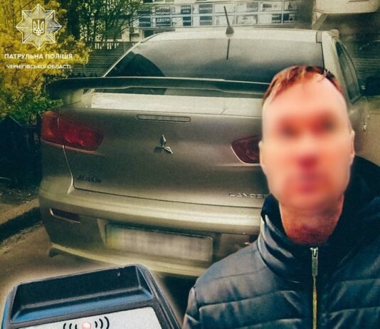 Не вперше сідає за кермо п‘яним: у Чернігові зупинили водія з 2,21 проміле