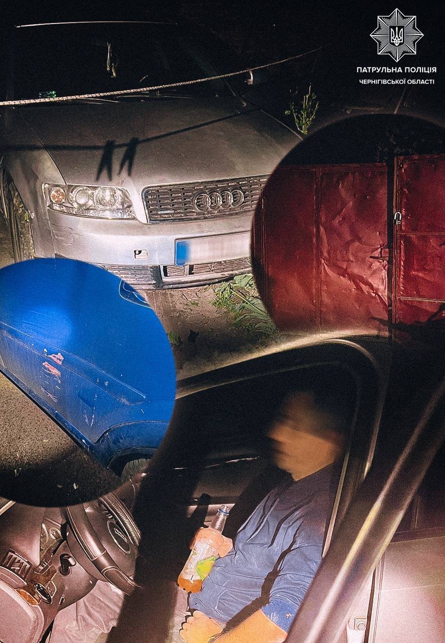 У Чернігові, ймовірно, п‘яний водій Audi врізався у паркана та пошкодив інше авто