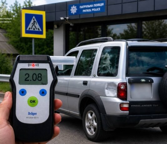На Чернігівщині зупинили п‘яного водій Land Rover: Драгер показав 2,08 проміле
