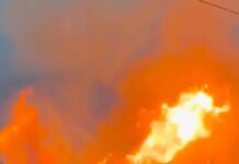 У Дагестані стався потужний вибух на магістральному газопроводі, у небо піднявся вогняний стовп