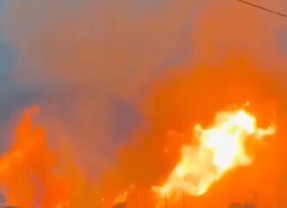 У Дагестані стався потужний вибух на магістральному газопроводі, у небо піднявся вогняний стовп