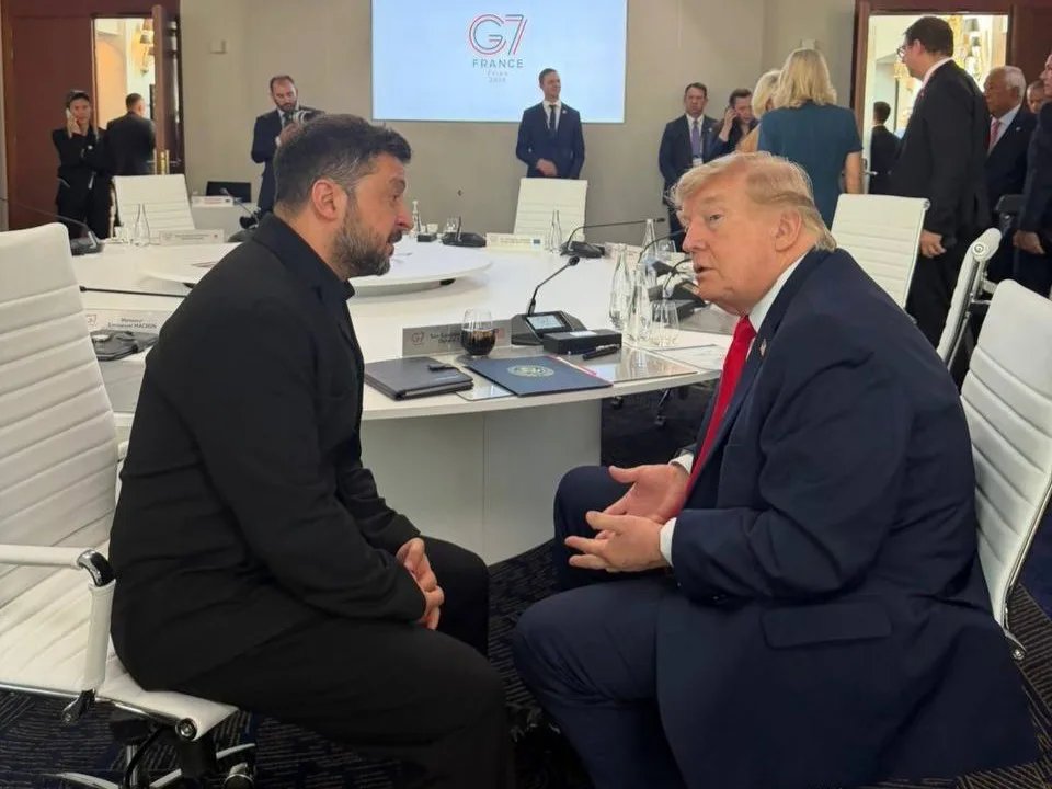 Зеленський підтвердив зустріч з Трампом на саміті G7 і поділився фото