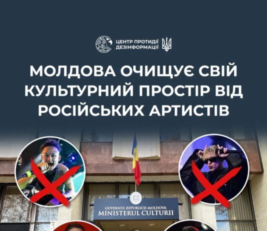 У Молдові не рекомендують проводити концерти низки російських артистів через ризики для нацбезпеки — ЦПД