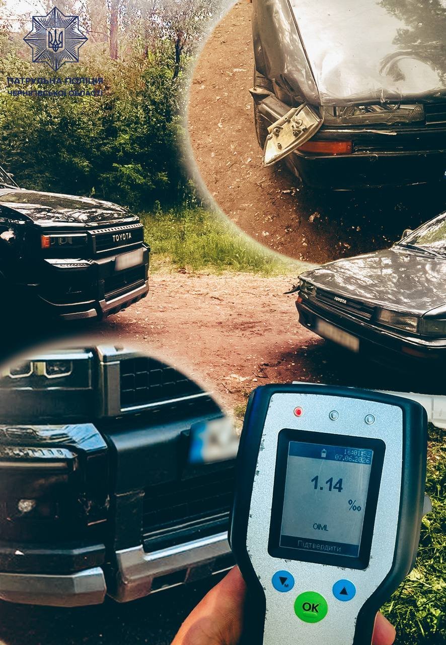ДТП на Набережній у Чернігові: 70-річний водій Toyota сів за кермо напідпитку