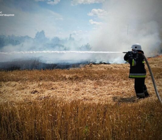 На Чернігівщині за добу сталося 10 пожеж: більшість – через бойові дії