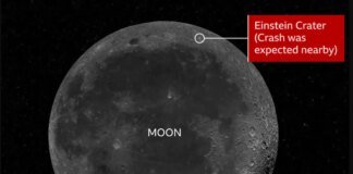Опубліковано кадри місця падіння уламків ракети SpaceX на Місяць
