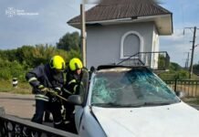 Водія госпіталізували: на Чернігівщині автомобіль зіткнувся з потягом