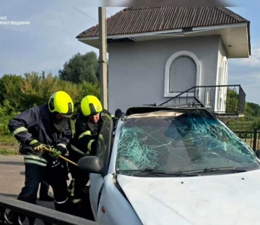 Водія госпіталізували: на Чернігівщині автомобіль зіткнувся з потягом
