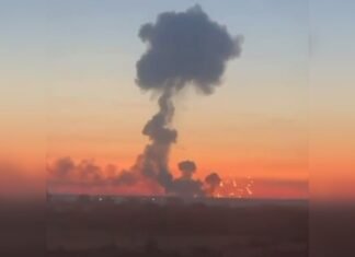 Под Киевом после взрыва начался сильный пожар (видео)