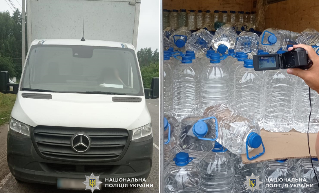 На Чернігівщині зупинили авто з 3500 літрами спирту: продукцію вилучили