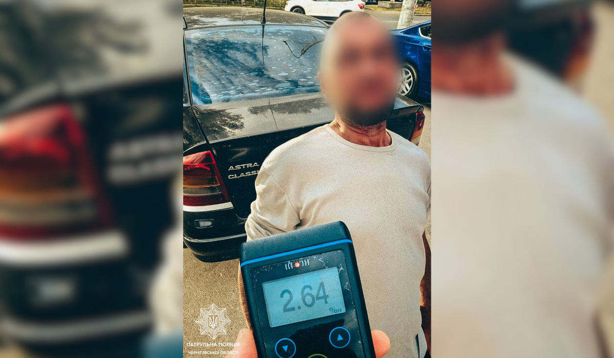 У Чернігові з самого ранку спіймали пʼянючого водія