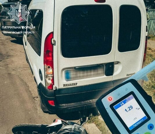 Водій залишив місце ДТП на вулиці Шевченка у Чернігові: патрульні знайшли його п’яним